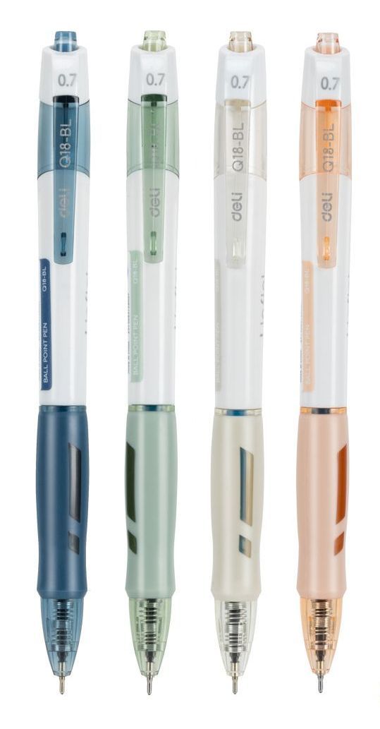 Kuličkové pero DELI LINFINI 0,7 mm jednorázové - mix barev