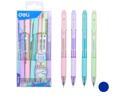 Obrázek produktu: Kuličkové pero DELI XTREAM MACARON 0,7 mm jednorázové - mix barev