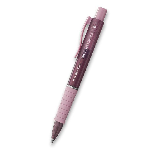 Kuličková tužka Faber-Castell Poly Ball View XB, výběr barev růžová Faber-Castell