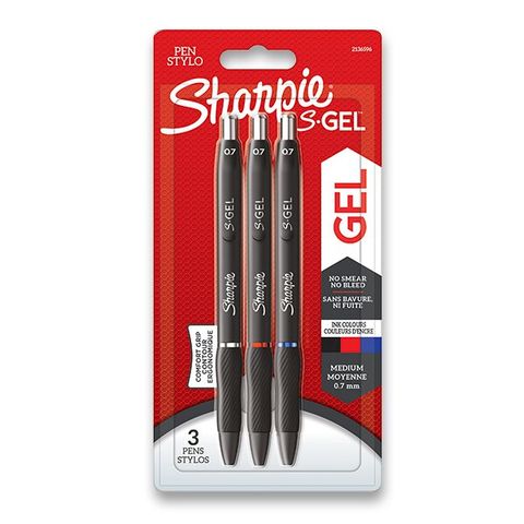 Obrázek produktu: Kuličkové pero Sharpie S-Gel 0,7 mm - sada 3 barev