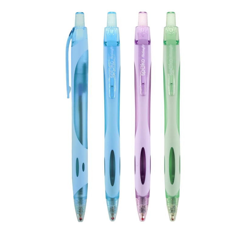 Kuličkové pero Spoko ReLeaf Active Transparent 0,5 mm - mix barev
