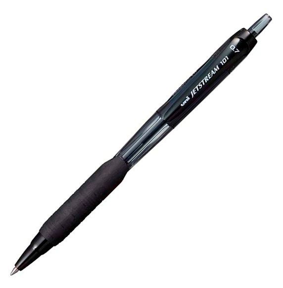 Kuličkové pero UNI Jetstream 0,7 mm, plastové - černé