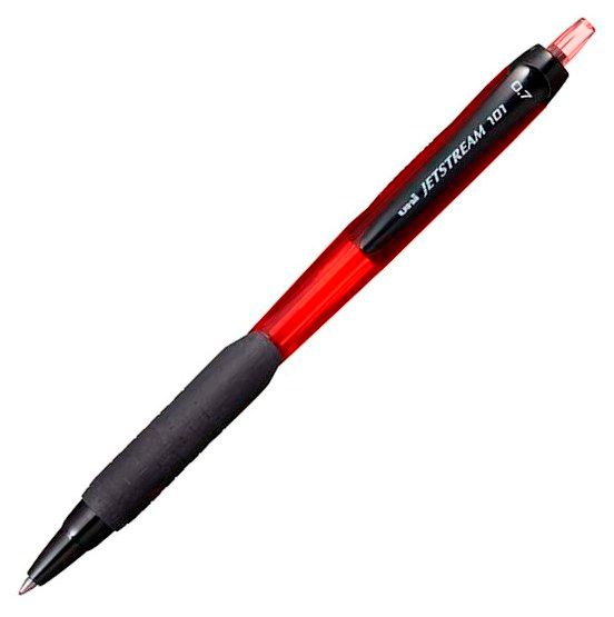 Kuličkové pero UNI Jetstream 0,7 mm, plastové - červené