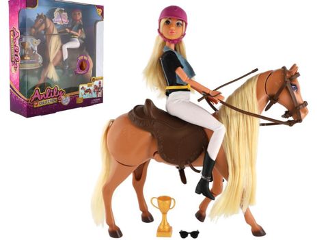 Obrázek produktu: Kůň česací s panenkou žokejkou Anlily a doplňky