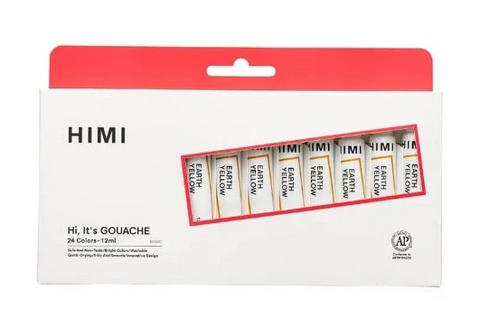 Obrázek produktu: Kvašové barvy HIMI - Tube Gouache Set - 24 barev (12 ml)
