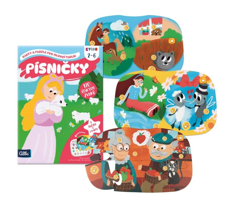 Kvído - Písničky 2 - Karty a puzzle pro Mluvicí tablík 2