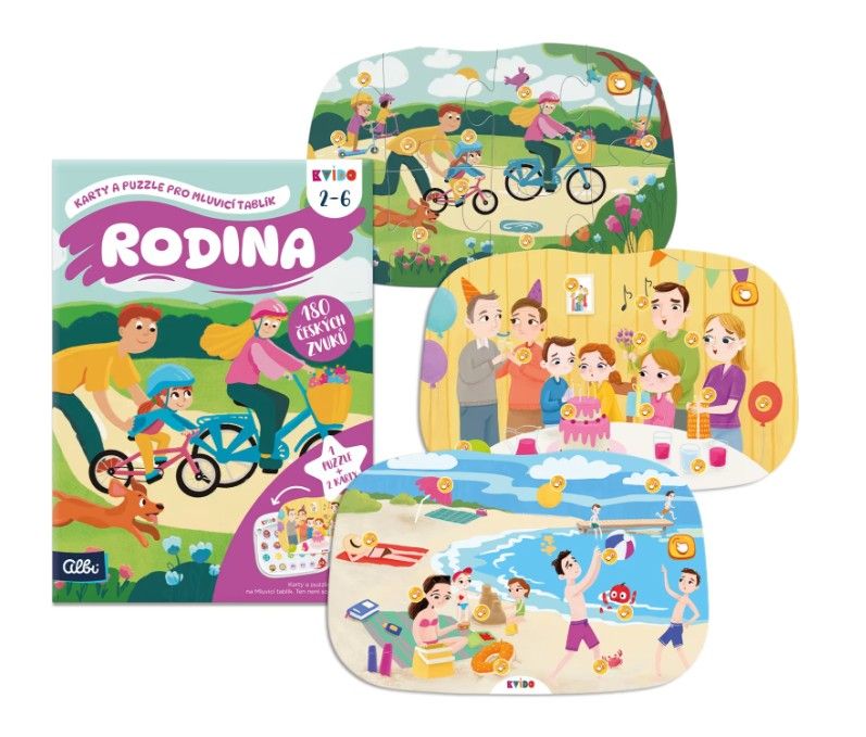 Kvído - Rodina - Karty a puzzle pro Mluvicí tablík 2