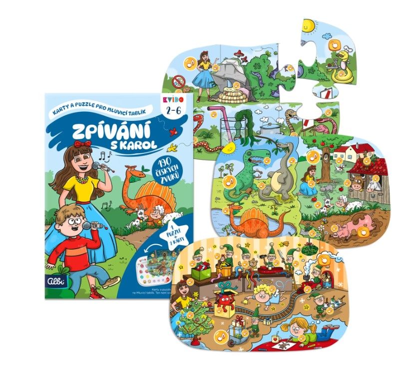 Kvído - Zpívání s Karol - Karty a puzzle pro Mluvicí tablík 2