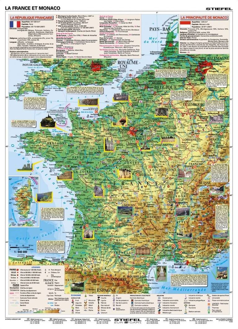 La France en faits et chiffres 120 × 160 cm