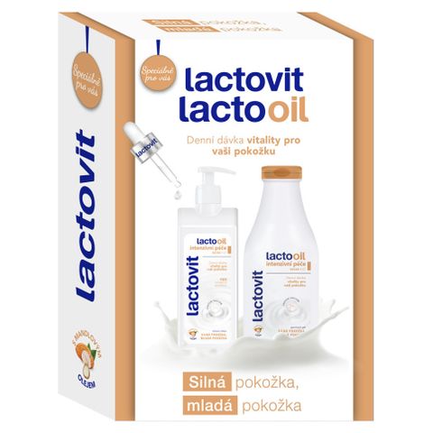 Obrázek produktu: Lactovit Lactooil – dárková sada - sprchový gel 500 ml a tělové mléko 400 ml
