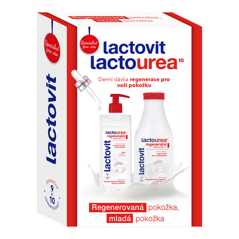 Obrázek produktu: Lactovit Lactourea – dárková sada - sprchový gel 500 ml a tělové mléko 400 ml