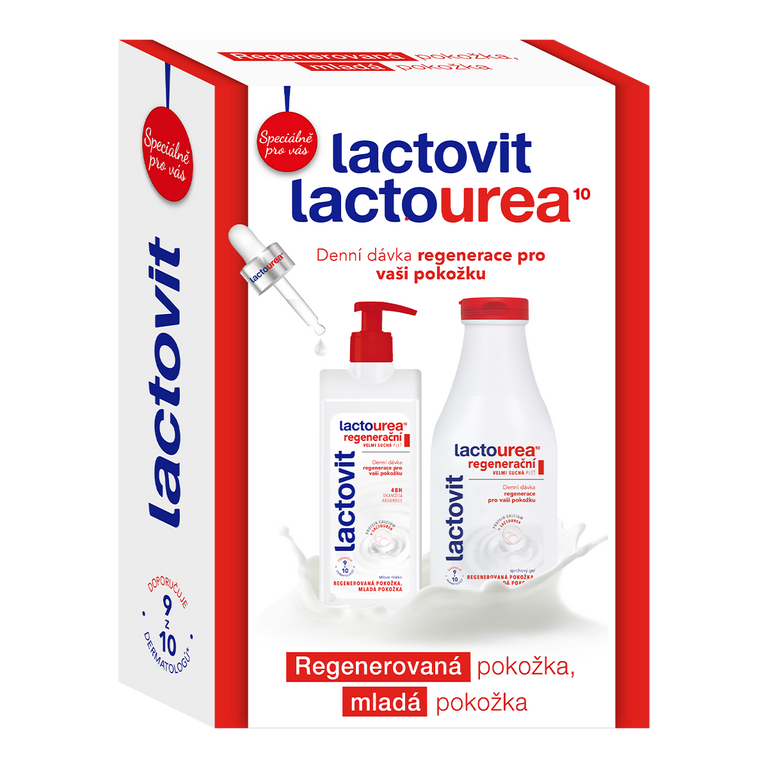 Lactovit Lactourea – dárková sada - sprchový gel 500 ml a tělové mléko 400 ml