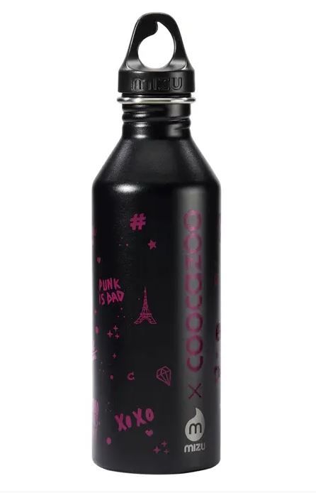 Láhev na pití z nerez oceli coocazoo 0,75 l, černá/vínová