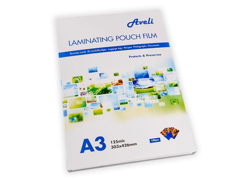 Laminovací fólie AVELI A3/250 mic (2 × 125), lesklé - 100 ks/bal.