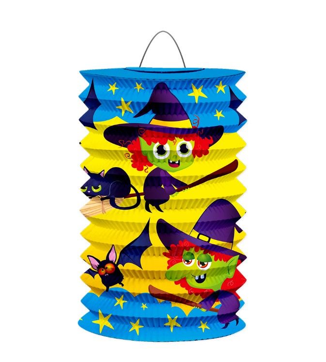 Lampion 15 cm válec HALLOWEEN čarodějnice