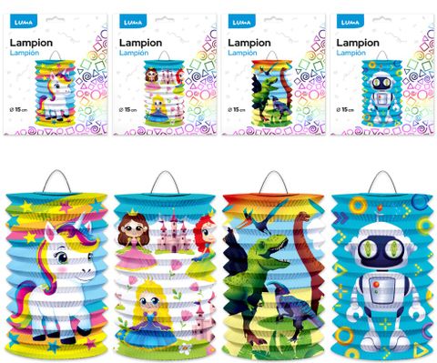 Obrázek produktu: Lampion 15cm válec dětský, mix druhů