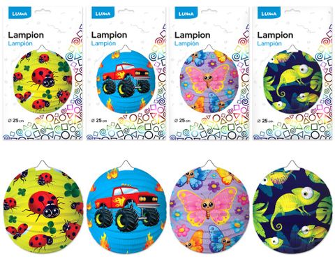 Obrázek produktu: Lampion 25 cm kulatý dětský, mix motivů