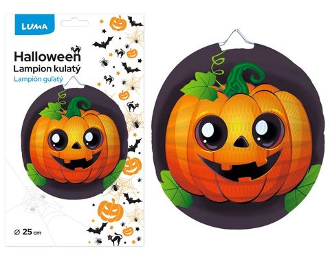 Obrázek produktu: Lampion 25 cm kulatý HALLOWEEN dýně