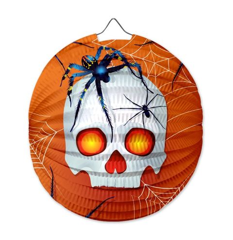 Obrázek produktu: Lampion 25 cm kulatý HALLOWEEN lebka