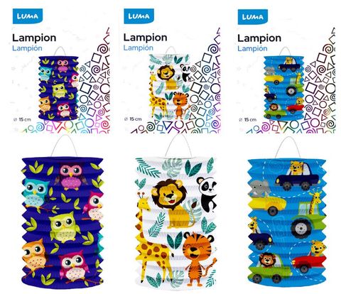 Obrázek produktu: Lampion dětský 15 cm válec - mix motivů