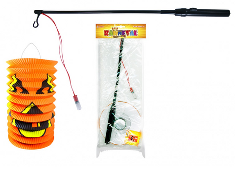 Obrázek produktu: Lampion HALLOWEEN se svítící hůlkou 15 cm