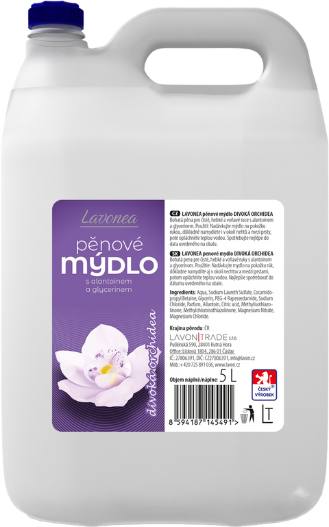 Obrázek produktu: Lavon Hand Care - pěnové mýdlo 5 l - Divoká orchidea
