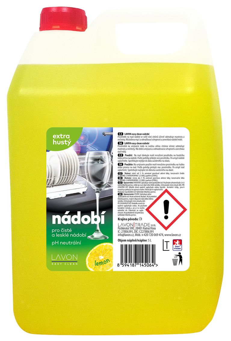 Prostředek na nádobí Lavon - 5 l