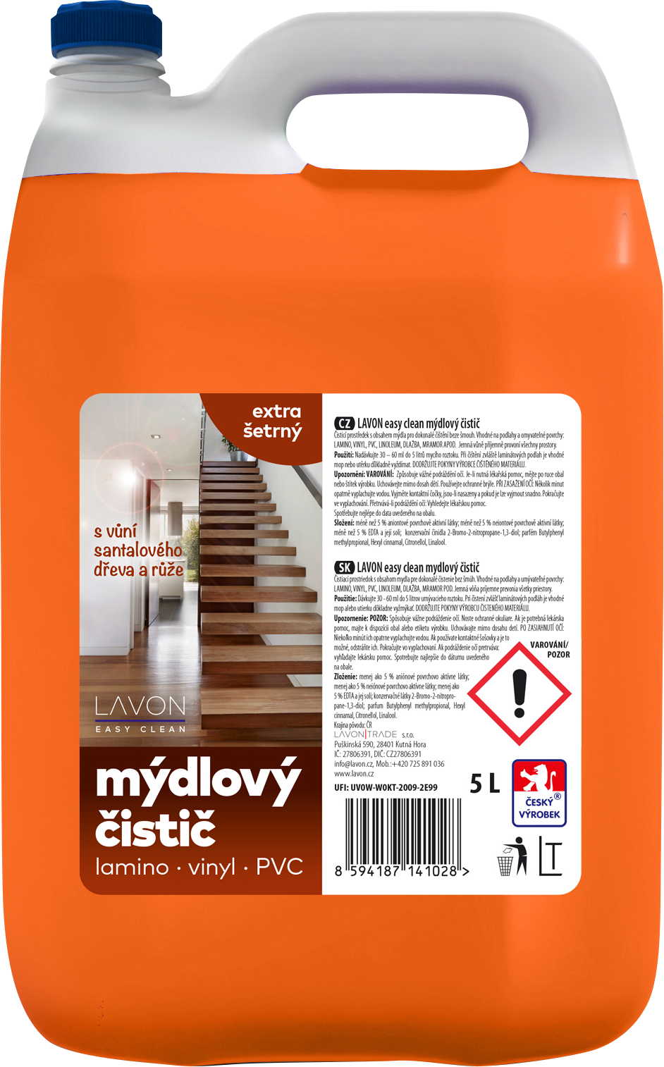 Lavon podlahy - mýdlový čistič 5 l