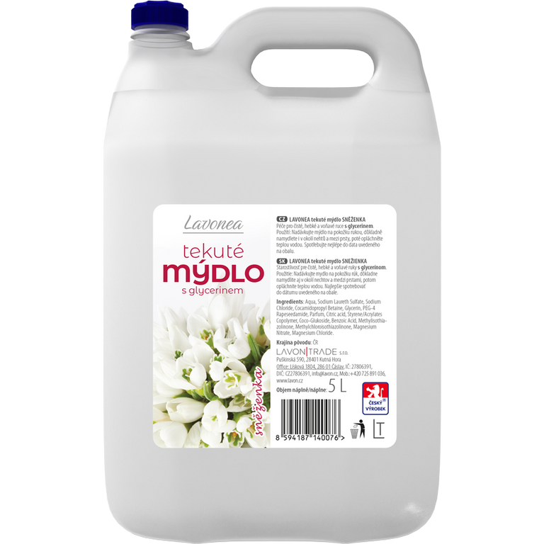 LAVON tekuté mýdlo Sněženka, 5l