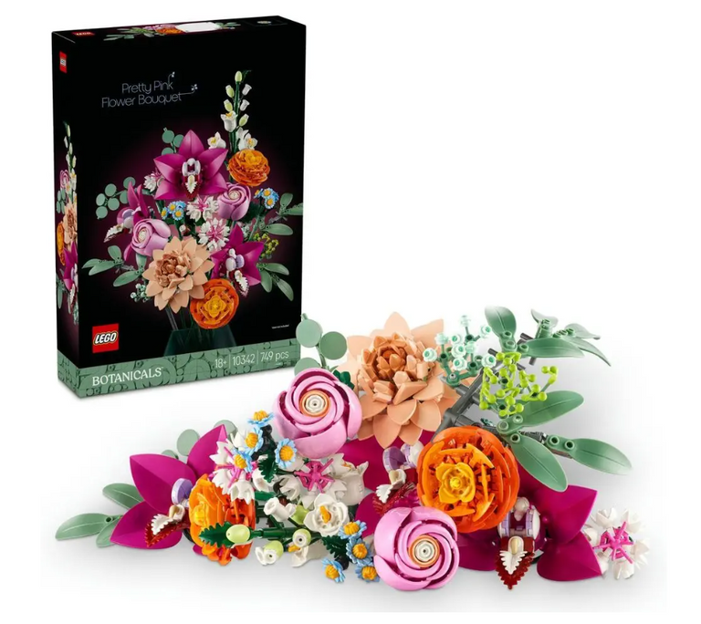 Lego Botanicals krásná kytice růžových květin