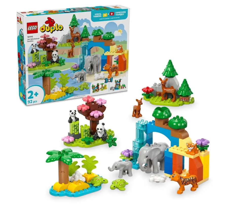 LEGO DUPLO® 10446 Rodinky divokých zvířat 3 v 1