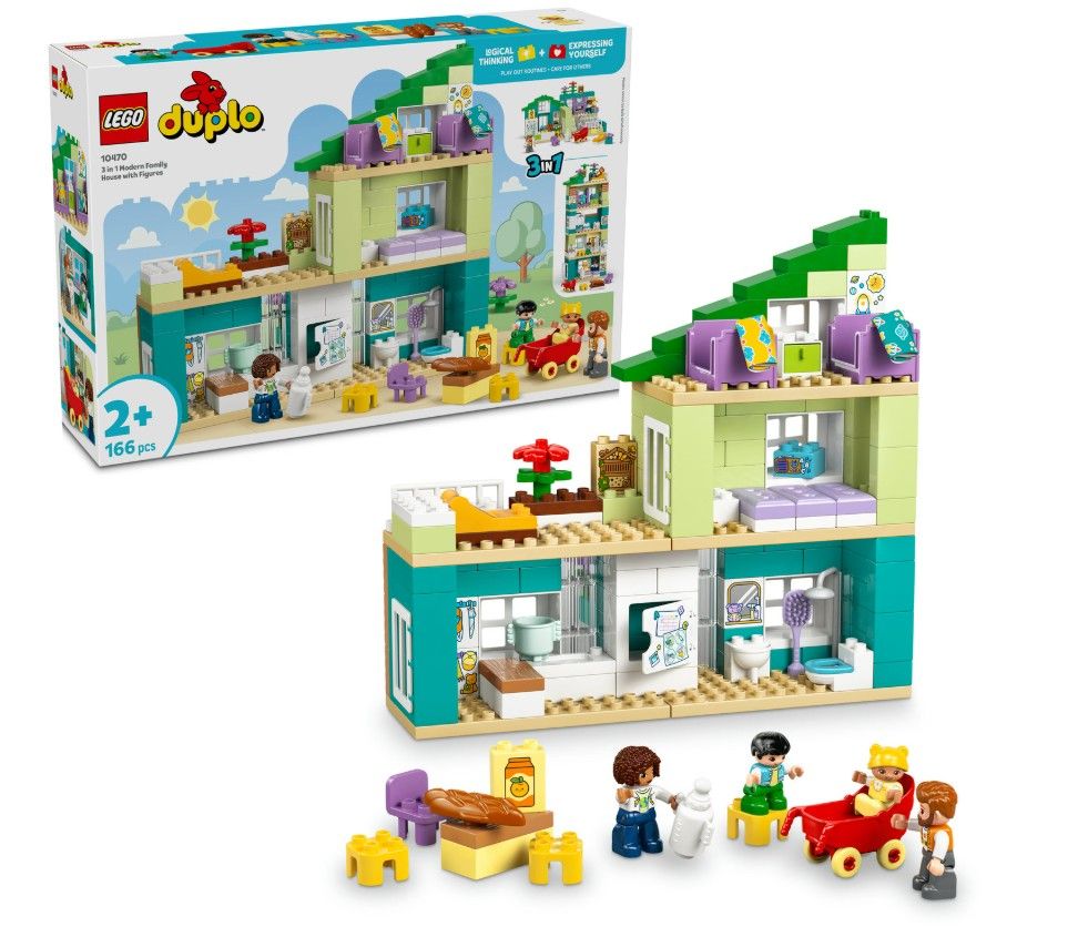 LEGO DUPLO® 10470 Moderní rodinný dům 3 v 1 s figurkami