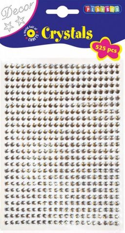 Obrázek produktu: Lepicí kamínky 525 ks, průměr 5 mm - stříbrné