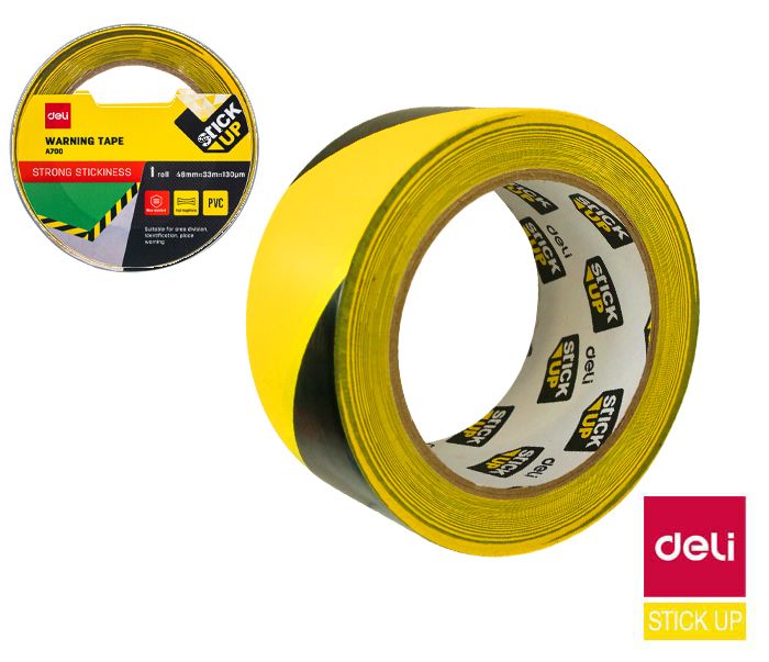 Lepící páska výstražná 48mm x 33m DELI EA700 DELI