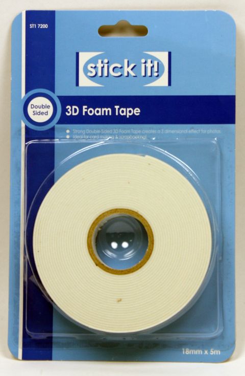 Obrázek produktu: Lepicí páska oboustranná pěnová bílá 18 mm × 5 m