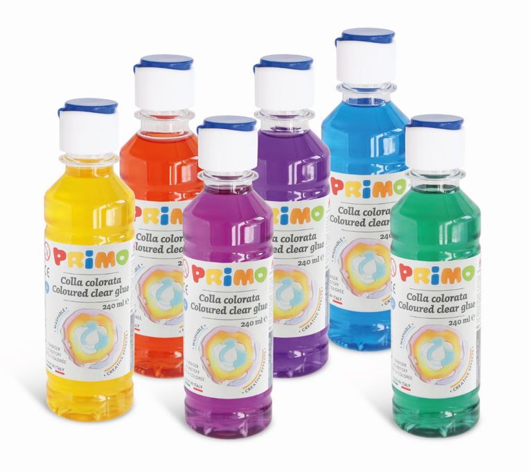 Lepidlo PRIMO barevné, 240 ml, modré