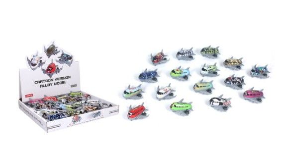 Letadlo kov/ plast 7,5 cm na zpětné natažení, mix barev