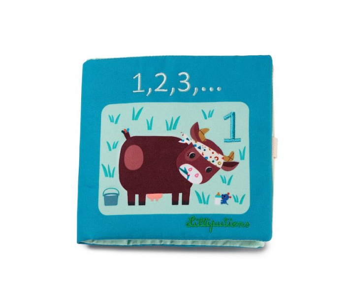 Lilliputiens - textilní didaktická knížka - 1,2,3… počítání