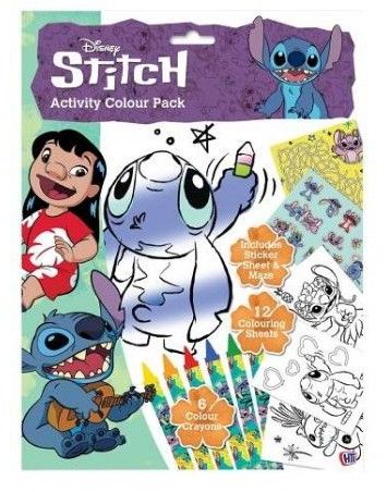 Lilo a Stitch pracovní listy s barvami