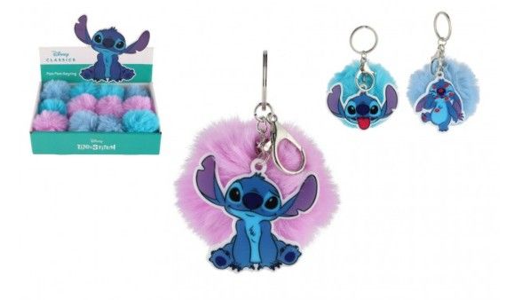 Lilo and Stitch přívěsek s pompom bambulí, mix barev