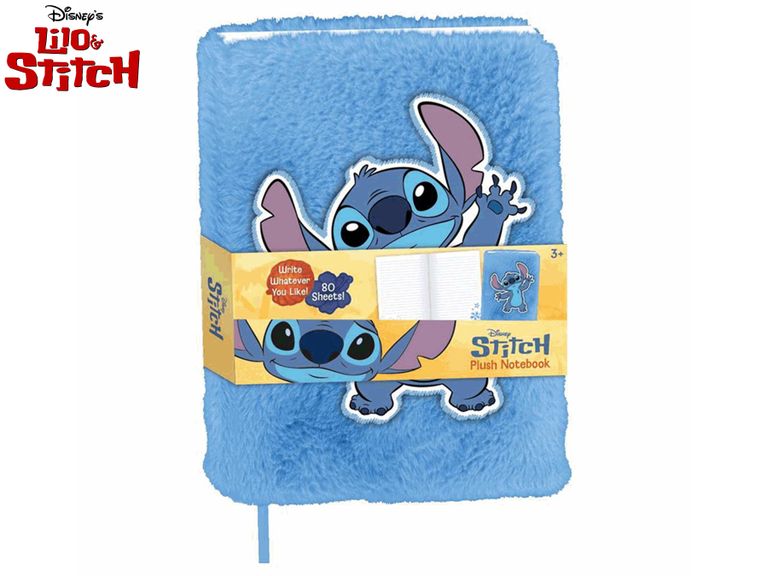 Plyšový zápisník Lilo & Stitch A5, 80 listů