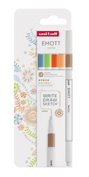 Liner UNI EMOTT 0,4 mm - sada 5 barev NATURAL