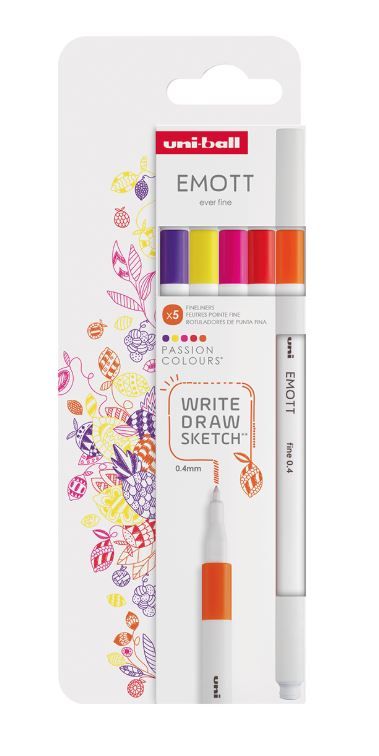 Liner UNI EMOTT 0,4 mm - sada 5 barev PASSION