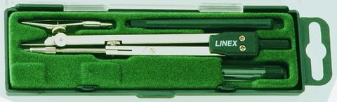 Obrázek produktu: Linex Školní kružítko kovové 140 mm s kloubem v sadě s příslušenstvím