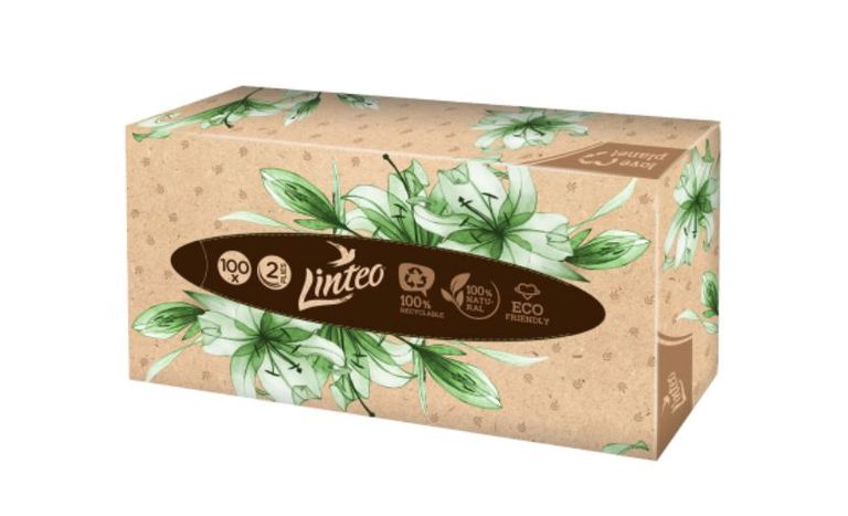 Papírové kapesníčky Linteo Satin - v krabičce, bílá, 100 ks