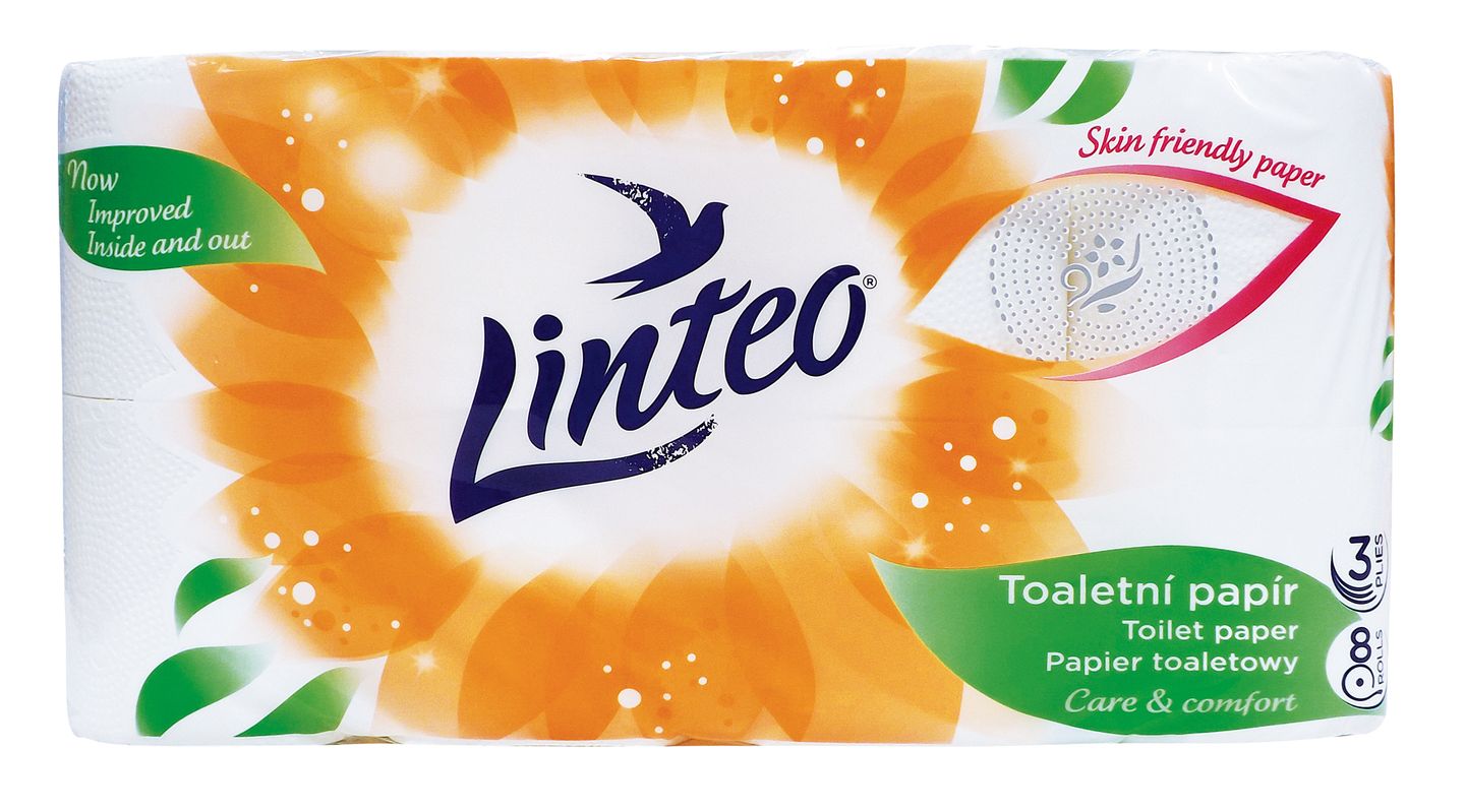 Linteo Toaletní papír 3 vrstvý (8 ks) bílý