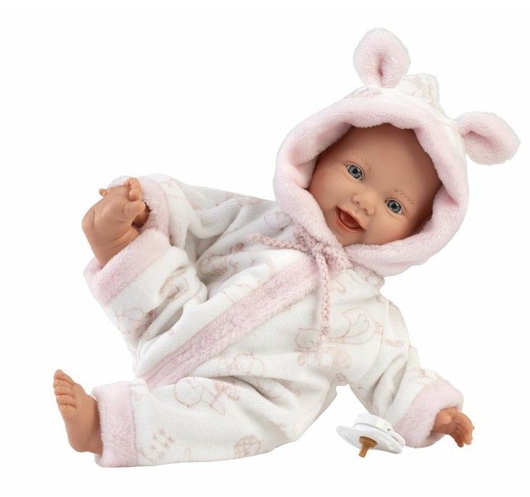 Llorens 63312 LITTLE BABY - realistická panenka miminko - 32 cm