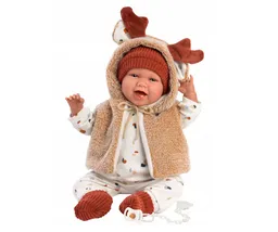 Obrázek produktu: Llorens 74018 NEW BORN - realistická panenka miminko se zvuky a měkkým látkovým tělem - 42 cm