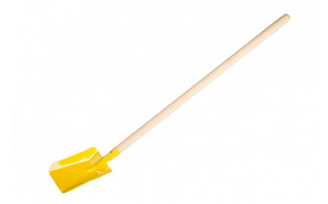 Obrázek produktu: Lopata/ Lopatka žlutá kovová s dřevěnou násadou 80 cm