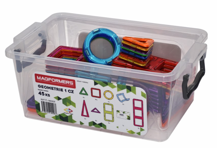Magformers - Box Geometrie 1 CZ, 45 dílků
